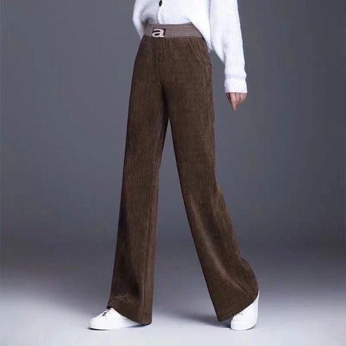 New Women Spring Corduroy Pants High Waist Vintage Korean Wide Leg Pants  Elegant Straight Loose Trousers Cotton Streetwear - China Trousers Cotton  Streetwear and Women Spring Corduroy Pants price