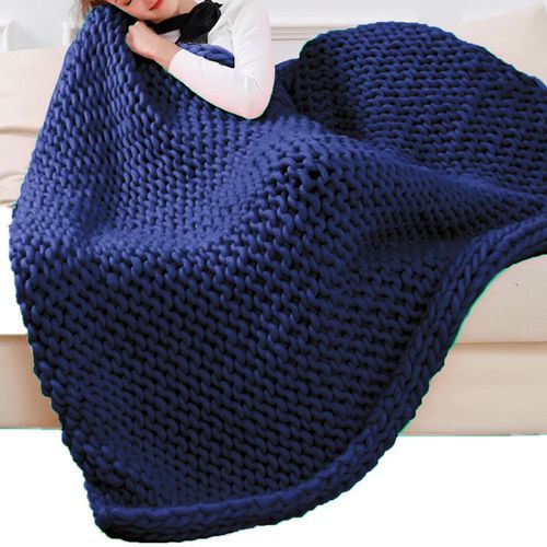 Generic Chunky Wool Yarn Summer Bulky Yarn For Pillow Scarf Knitted Dark Blue Best Price Online Jumia Egypt