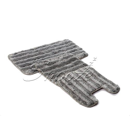 Buy Tiba Shaggy Bath Rug Set - 3 Pcs - Gray (50×80 Cm /2/50×40 Cm ) in Egypt