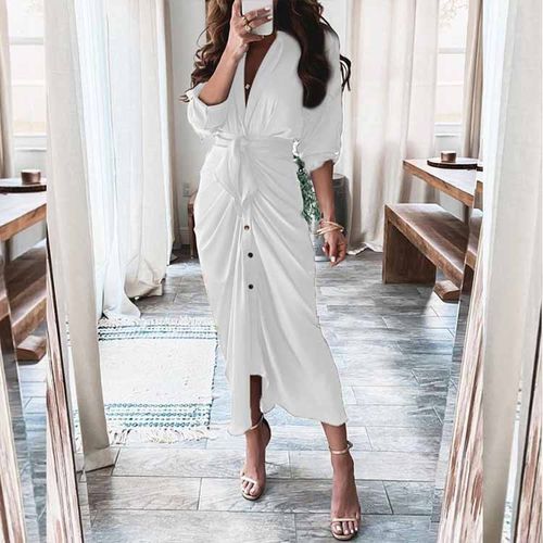  Women's Bodycon Dresses Long Sleeve Wrap Dress Plus