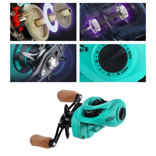 Generic High Speed Fishing Reel Baitcaster Combo Left Hand @ Best