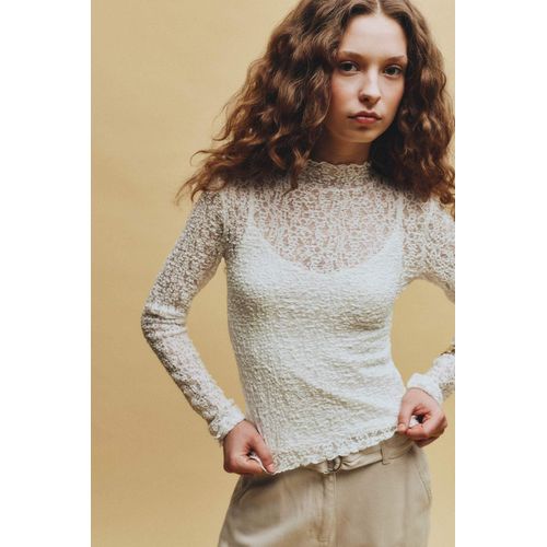 product_image_name-Defacto-Half Turtleneck Lace T-Shirt-3