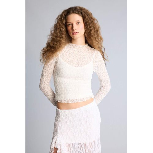 product_image_name-Defacto-Half Turtleneck Lace T-Shirt-4