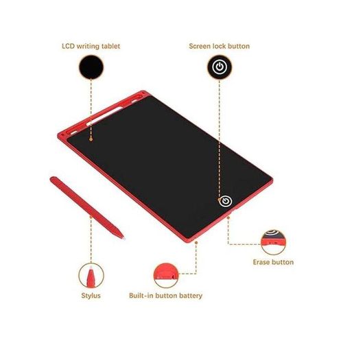 product_image_name-Generic-Electronic Writing Tablet LCD- Drawing Board - Red - 8.5 inch - سبوره - تابلت ال سي دي - 8.5 انش - احمر-6