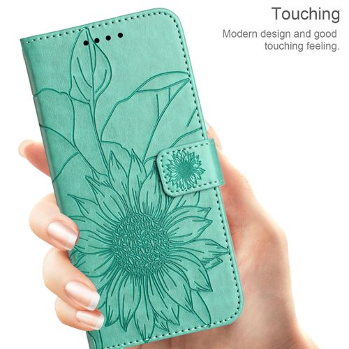 Embossing Sunflower Leather Wallet Case for Samsung Galaxy J7