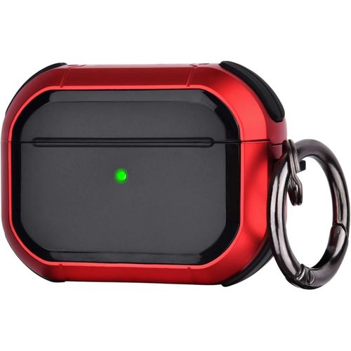 product_image_name-Generic-حافظة حماية متينة  متوافقة مع سماعات ايربودز برو الجيل الثالث (2025)، حافظة حماية صلبة مع سلسلة مفاتيح معدنية لسماعات ايربودز برو 3 (احمر)-1