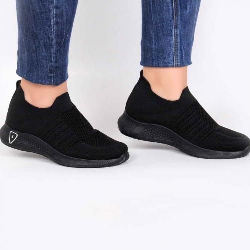 Buy Fashion Sneakers Without Lace For Women - Black in Egypt