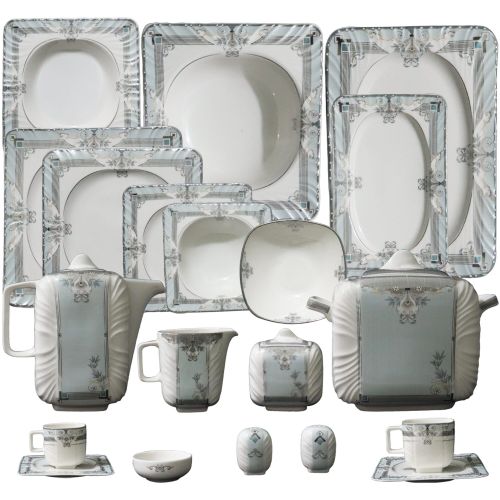 اشتري Fathi Mahmoud Dinnerware Sets - Odesa Collection - Juliana Platinum Edition- 72 PcsFathi Mahmoud fine Egyptian tablewareFeatures:Porcelain tableware set:Specification: في مصر