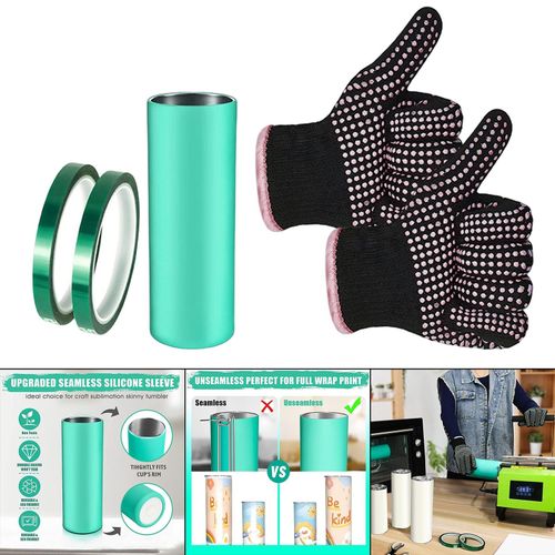 Silicone Bands For Sublimation Tumbler Kit With 2pieces Silicone Sleeve  2pieces Silicone Bands For