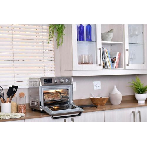 product_image_name-Kenwood-فرن تحميص 25 لتر + مقلاة هوائية 2 في 1 - فرن تحميص مع وظيفة الشواية الدوارة بسعة كبيرة للقلي والتحميص والشواء والتحمير والخبز والتحمير وإذابة التجميد والتسخين MOA26.600SS فضي-5
