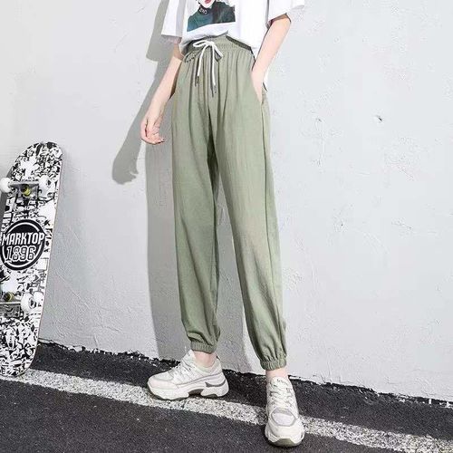 Fashion (Army Green)Streetwear Thick Fleece Guard Pants Women