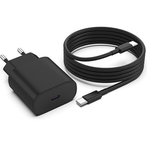 product_image_name-Generic-شاحن سريع 25 وات مع كابل USB من النوع C متوافق مع سامسونج Galaxy A54/S23 A34/S22/A53/M53/S24 الترا/S24+/S9/S9+/Note10+/Note 10/C55/A14/A15/A24/S10/S10+/M55 و Oppo (شاحن أسود)-4