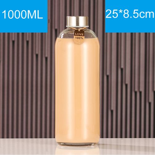 اشتري Gl Water Bottles Stainless Steel Leak Proof Lid Soda Lime  Reusable في مصر