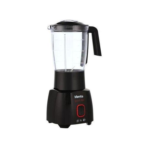 product_image_name-Mienta-Blender with 2 Mills, 600 Watt, 1.75Liters, Black - BL1361B - with Plastic Refrigerator box Set Gift, 3 Pieces – Clear Light Blue-5