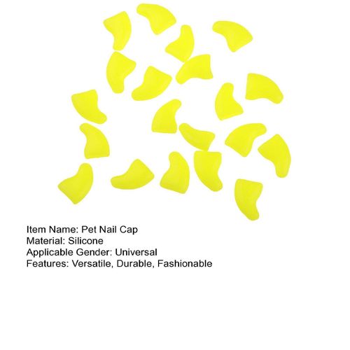 Generic Cat Nail Covers Pet Claw Caps Set 20pcs Fashionable Nail for Dogs Lemon Yellow Best Price Online Jumia Egypt