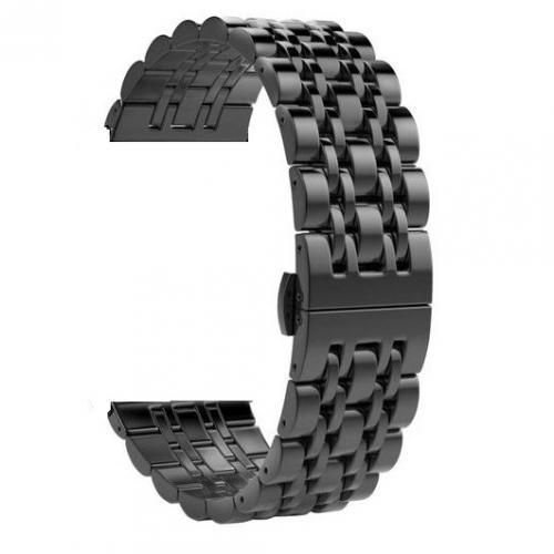 20mm Amazfit Cheetah Square rhinestone metal strap - Black