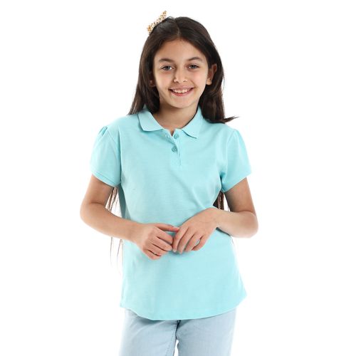 Buttoned up polo top