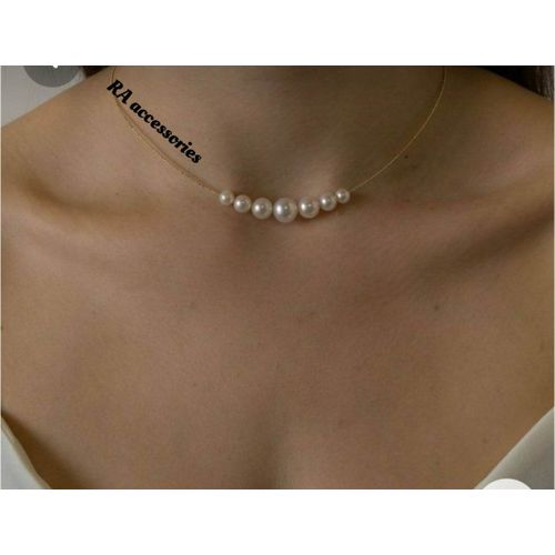 product_image_name-RA accessories-عقد حريمي شيك جدا لولي (لؤلؤ) اوف وايت - و سلسلة فضى-1