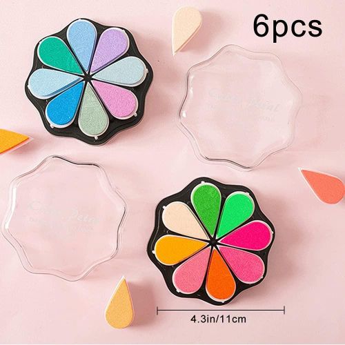 Finger Ink Pads for Kids Washable Craft Ink Stamp Pads,DIY for Rubber  Stamps, Paper, Scrapbooking, Wood Fabric, Best Gift for Kids 