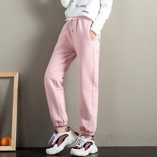 Fashion （Pink）2020 Women Fleece Thick Warm Pants Lady Loose Plus Velvet  Sport Sweatpants Female Workout Pants Autumn Winter WJu @ Best Price Online