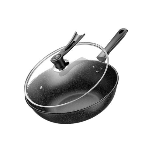 Deep non stick frying pan with lid sale
