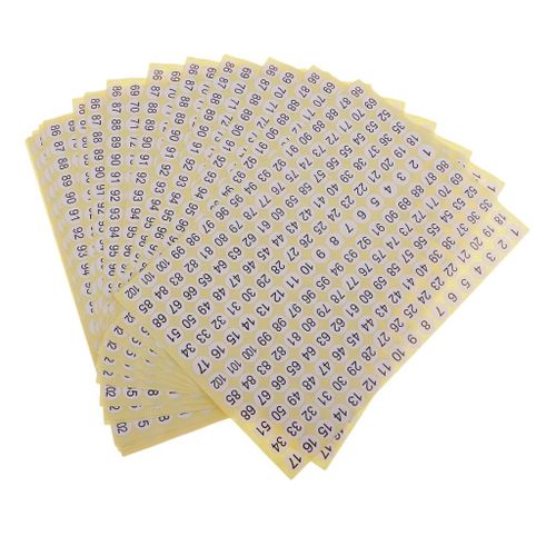 Round Small Numbers Stickers, Adhesive Numbers Round