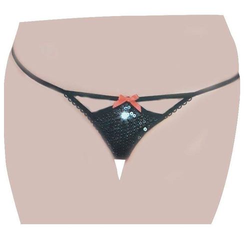 Buy  Underwear - Thong Thong - Leather - Black in Egypt