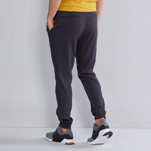 Max Slim Fit Full Length Plain Jog Pants with Pocket Detail and Drawstring - DARK GREY