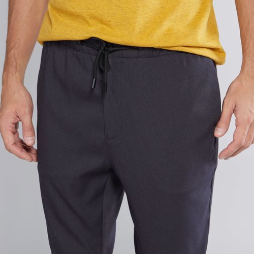 Max Slim Fit Full Length Plain Jog Pants with Pocket Detail and Drawstring - DARK GREY
