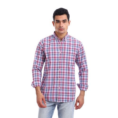 Buy Activ Long Sleeves Tartan Regular Fit Shirt - Purple & Blue in Egypt