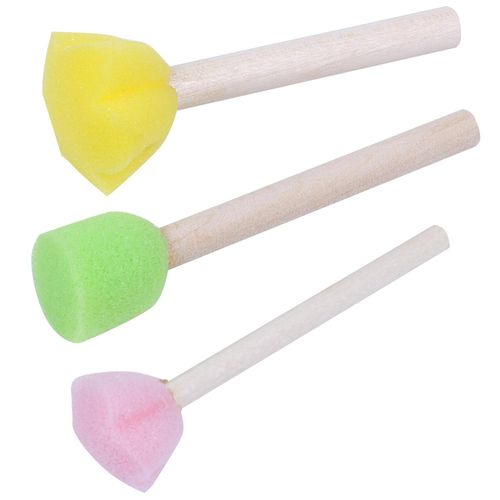 Generic 5Pcs/Set Sponge Paint Brushes Toys Wooden Handle Seal Sponge Brushes  Kids Children Drawing Painting Graffiti Brush School Supply @ Best Price  Online