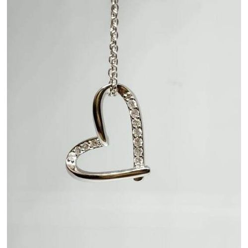 product_image_name-Generic-سلسلة حريمي علي شكل قلب جميل به فصوص من الفضة الخالصة 925-3