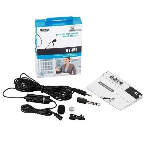 Boya BY-M1 3.5 mm Lavalier Microphone for Smartphone and Canon/Nikon DSLR Cameras