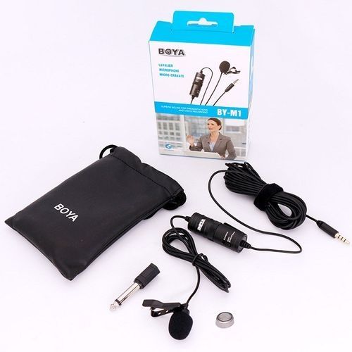 Boya BY-M1 3.5 mm Lavalier Microphone for Smartphone and Canon/Nikon DSLR Cameras