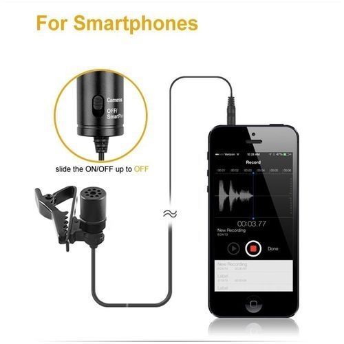 Boya BY-M1 3.5 mm Lavalier Microphone for Smartphone and Canon/Nikon DSLR Cameras