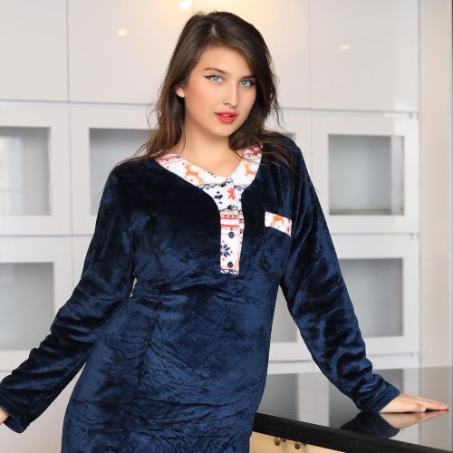 product_image_name-Dadoush-قميص نوم كريسماس للنساء خامة فرو - تصميم مميز كوليكشن التشاء - دعدوش-3