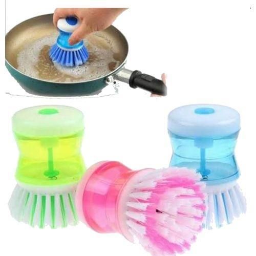 product_image_name-Generic-فرشاة غسيل الصحون مع خزان سائل الصابون - 4 قطع-2