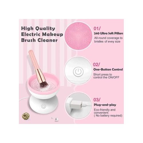 product_image_name-Generic-zoba Updated Design Makeup Brush Cleaner - USB Powered, Washes Multiple Brushes at Once, Easy One-Button Use, Fits All Sizes - Code 5292-6