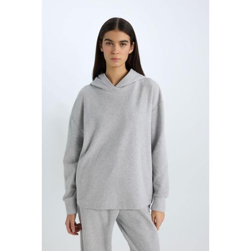 product_image_name-Defacto-Woman Relax Fit Hooded Casual Basic Sweatshirt-4