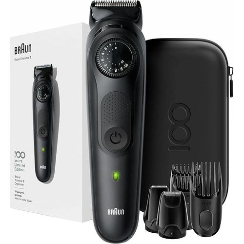 product_image_name-Braun-MBBT7 Max 100 years Limited Edition, Beard Trimmer 7 with 39 lengths settings, with precision dial, 4 attachments and Travel Case – MBBT7-1