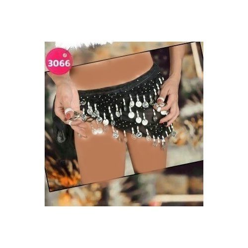 Buy Belly Dance Belt + Sajat - Black / Silver in Egypt