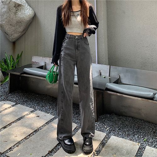 Baggy Pants Oversize Jeans Woman High Waist Streetwear Women's Jeans 2022  Trend Korean Fashion Capris Wide Leg Clothing - AliExpress