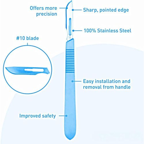 product_image_name-Generic-أداة تقشير البشرة من الفولاذ الكربوني مع 10 شفرات + شفرة مجانية-3