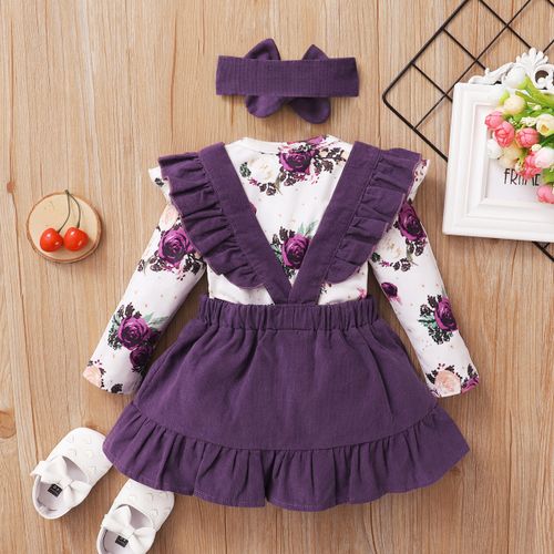 Fashion Baby Girls Autumn Winter Clothes Set Long Sleeves Floral