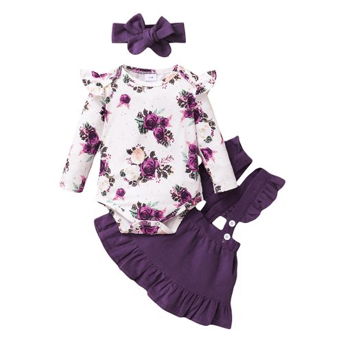 Fashion Baby Girls Autumn Winter Clothes Set Long Sleeves Floral