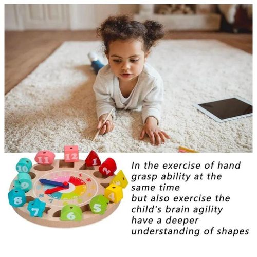product_image_name-General-Baby Block Clock, Smooth Edge Beech Develops Brain Shape Sorting Clock for Early Learning Educational Toys for Toddlers-4