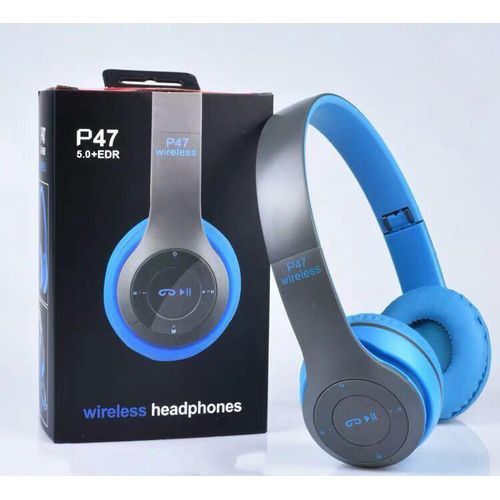 تسوق P47 Multi-functional Wireless Bluetooth Headset Blue اونلاين