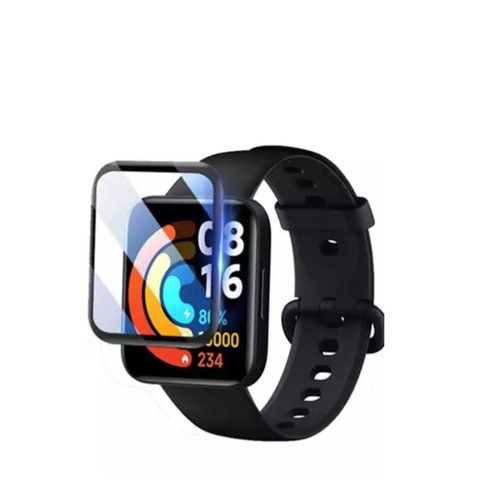 product_image_name-Generic-واقي شاشة ثلاثي الأبعاد لاصق بالكامل لساعة Redmi Watch 2 Lite - أسود-1