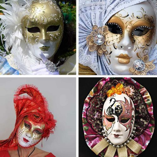 915 Generation White Mask,12Pcs Halloween Full Face Mask Blank DIY Mask @  Best Price Online