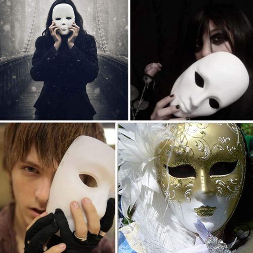 915 Generation White Mask,12Pcs Halloween Full Face Mask Blank DIY Mask @  Best Price Online